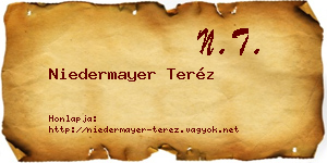 Niedermayer Teréz névjegykártya